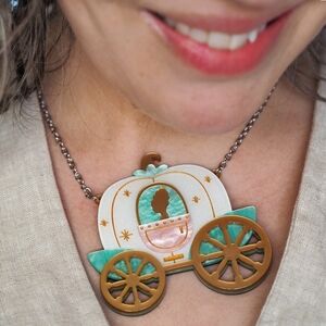 Til Midnight cinderella pumpkin carriage Necklace by Erstwilder x Pete Cromer